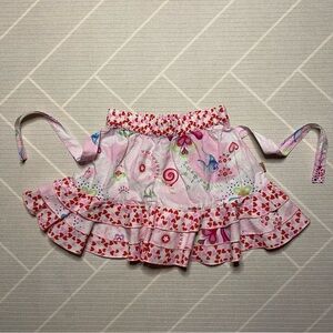 Oilily Pink and Red Flower and Fish Print Skirt Girl’s Size 24M